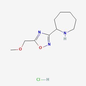2-[5-(Methoxymethyl)-1,2,4-oxadiazol-3-yl]azepane hydrochloride