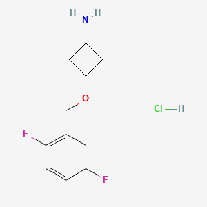 molecular formula C11H14ClF2NO B1430711 3-[(2,5-Difluorophenyl)methoxy]cyclobutan-1-amine hydrochloride CAS No. 1807940-88-0