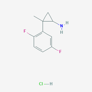molecular formula C10H12ClF2N B1430716 2-(2,5-Difluorophenyl)-2-methylcyclopropan-1-amine hydrochloride CAS No. 1803585-51-4