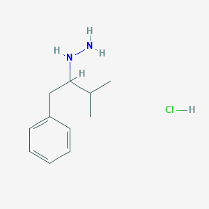 (3-Methyl-1-phenylbutan-2-yl)hydrazine hydrochloride