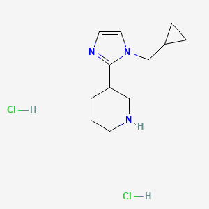 3-[1-(cyclopropylmethyl)-1H-imidazol-2-yl]piperidine dihydrochloride