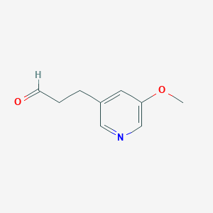 molecular formula C9H11NO2 B1430738 3-(5-甲氧基吡啶-3-基)丙醛 CAS No. 1553952-87-6