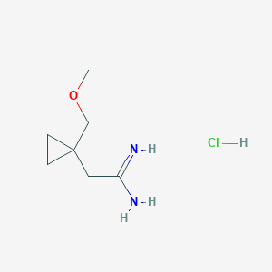 2-[1-(Methoxymethyl)cyclopropyl]ethanimidamide hydrochloride