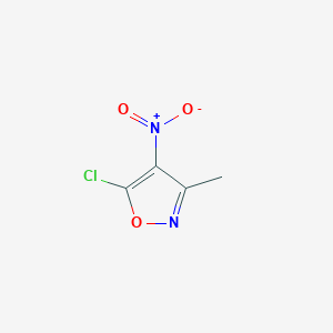 molecular formula C4H3ClN2O3 B1430742 5-Chloro-3-methyl-4-nitro-1,2-oxazole CAS No. 1803599-70-3