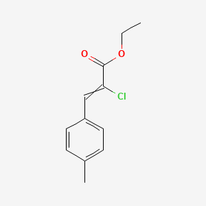 molecular formula C12H13ClO2 B14307462 Ethyl 2-chloro-3-(4-methylphenyl)prop-2-enoate CAS No. 119346-70-2