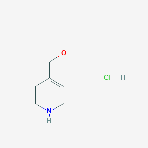 molecular formula C7H14ClNO B1430748 4-(Methoxymethyl)-1,2,3,6-tetrahydropyridine hydrochloride CAS No. 1803582-40-2