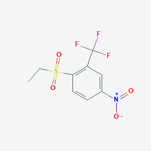 molecular formula C9H8F3NO4S B1430753 1-(Ethanesulfonyl)-4-nitro-2-(trifluoromethyl)benzene CAS No. 1820615-46-0