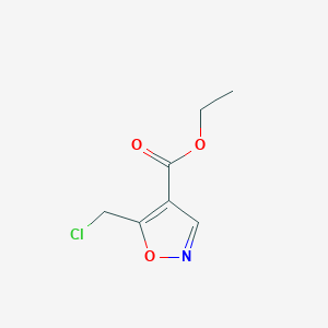 molecular formula C7H8ClNO3 B1430755 5-Chloromethyl-isoxazole-4-carboxylic acid ethyl ester CAS No. 80196-63-0