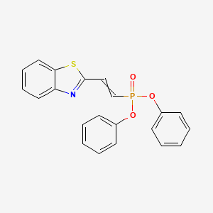 molecular formula C21H16NO3PS B14307648 Diphenyl [2-(1,3-benzothiazol-2-yl)ethenyl]phosphonate CAS No. 112164-03-1