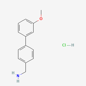 molecular formula C14H16ClNO B1430773 c-(3'-Methoxybiphenyl-4-yl)methylamine hydrochloride CAS No. 858674-00-7
