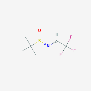molecular formula C6H10F3NOS B1430778 (S,E)-2-Methyl-N-(2,2,2-trifluoroethylidene)propane-2-sulfinamide CAS No. 929642-48-8
