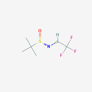 molecular formula C6H10F3NOS B1430778 2-甲基-正-(2,2,2-三氟乙叉基)丙烷-2-磺酰胺 CAS No. 929642-48-8