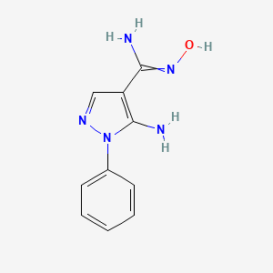 molecular formula C10H11N5O B1430780 5-Amino-N'-hydroxy-1-phenyl-1H-pyrazole-4-carboximidamide CAS No. 58046-55-2