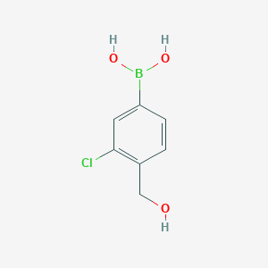 molecular formula C7H8BClO3 B1430783 3-Chloro-4-(hydroxymethyl)phenylboronic acid CAS No. 1190875-60-5