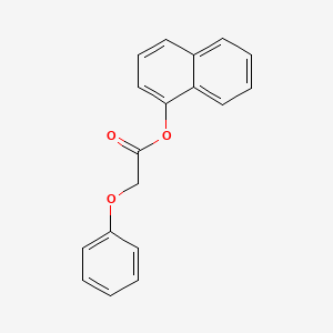 molecular formula C18H14O3 B14307891 Acetic acid, phenoxy-, naphthalenyl ester CAS No. 112124-61-5