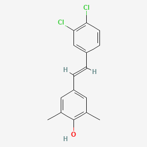 molecular formula C16H14Cl2O B1430790 4-(3,4-Dichlorostyryl)-2,6-dimethylphenol CAS No. 125722-15-8