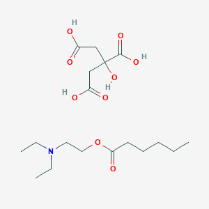 molecular formula C18H33NO9 B1430793 Diethyl aminoethyl hexanoate citrate CAS No. 220439-24-7