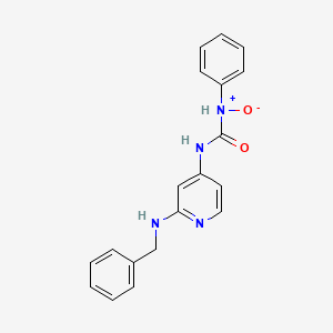 molecular formula C19H18N4O2 B14307968 N-{[2-(Benzylamino)pyridin-4-yl]carbamoyl}benzenamine N-oxide CAS No. 113548-55-3