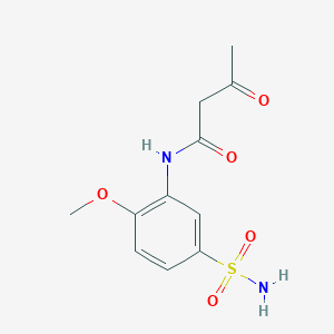 molecular formula C11H14N2O5S B14307982 N-(2-Methoxy-5-sulfamoylphenyl)-3-oxobutanamide CAS No. 113269-89-9