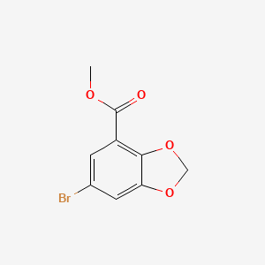 molecular formula C9H7BrO4 B1430800 Methyl 6-bromobenzo[d][1,3]dioxole-4-carboxylate CAS No. 33842-18-1