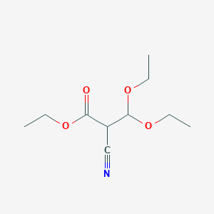 molecular formula C10H17NO4 B14308003 Ethyl 2-cyano-3,3-diethoxypropanoate CAS No. 116097-90-6