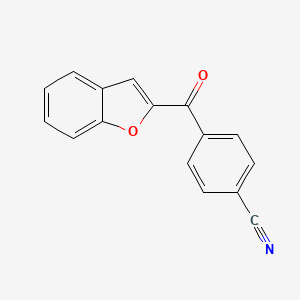molecular formula C16H9NO2 B14308039 4-(1-Benzofuran-2-carbonyl)benzonitrile CAS No. 117238-74-1