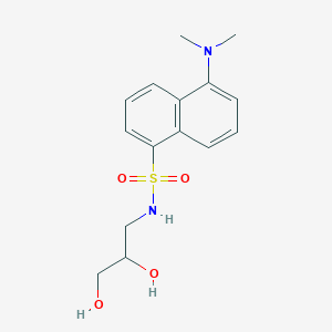 molecular formula C15H20N2O4S B14308131 N-(2,3-Dihydroxypropyl)-5-(dimethylamino)naphthalene-1-sulfonamide CAS No. 113850-24-1
