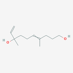 molecular formula C12H22O2 B14308139 4,8-Dimethyldeca-4,9-diene-1,8-diol CAS No. 114076-24-3
