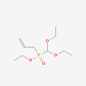 molecular formula C10H21O4P B14308169 Phosphinic acid, (diethoxymethyl)-2-propenyl-, ethyl ester CAS No. 112499-27-1