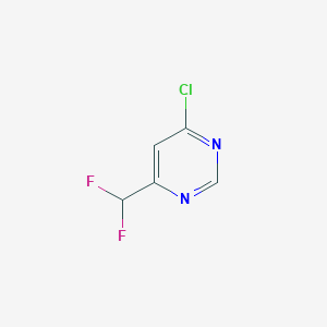 molecular formula C5H3ClF2N2 B1430819 4-Chloro-6-(difluoromethyl)pyrimidine CAS No. 1261737-05-6