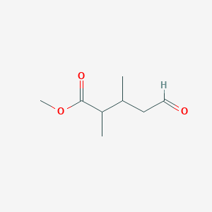 molecular formula C8H14O3 B14308230 Methyl 2,3-dimethyl-5-oxopentanoate CAS No. 112009-46-8