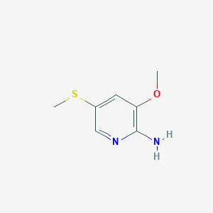 3-Methoxy-5-(methylsulfanyl)pyridin-2-amine