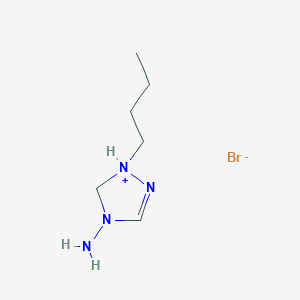 molecular formula C6H15BrN4 B14308317 4-Amino-1-butyl-4,5-dihydro-1H-1,2,4-triazol-1-ium bromide CAS No. 118227-33-1