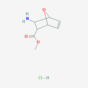 molecular formula C8H12ClNO3 B1430833 Methyl 3-amino-7-oxabicyclo[2.2.1]hept-5-ene-2-carboxylate hydrochloride CAS No. 1984136-54-0