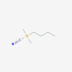 molecular formula C7H15NSi B14308352 Butyl(dimethyl)silanecarbonitrile CAS No. 112255-64-8