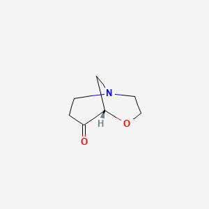molecular formula C7H11NO2 B1430837 (5S)-4-oxa-1-azabicyclo[3.3.1]nonan-6-one CAS No. 1542160-38-2