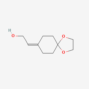 molecular formula C10H16O3 B14308404 Ethanol, 2-(1,4-dioxaspiro[4.5]dec-8-ylidene)- CAS No. 118006-31-8