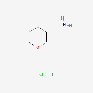 molecular formula C7H14ClNO B1430842 2-Oxabicyclo[4.2.0]octan-7-amine hydrochloride CAS No. 1797303-39-9