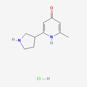 2-Methyl-6-(pyrrolidin-3-yl)pyridin-4-ol hydrochloride