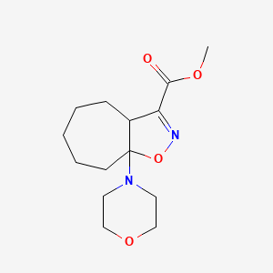 methyl 8a-(morpholin-4-yl)-3aH,4H,5H,6H,7H,8H,8aH-cyclohepta[d][1,2]oxazole-3-carboxylate