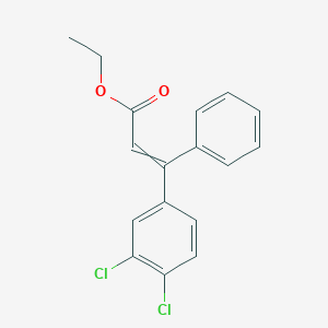 molecular formula C17H14Cl2O2 B14308478 Ethyl 3-(3,4-dichlorophenyl)-3-phenylprop-2-enoate CAS No. 113093-57-5