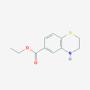 molecular formula C11H13NO2S B1430849 ethyl 3,4-dihydro-2H-1,4-benzothiazine-6-carboxylate CAS No. 1803583-38-1