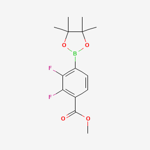 molecular formula C14H17BF2O4 B1430851 Methyl 2,3-difluoro-4-(4,4,5,5-tetramethyl-1,3,2-dioxaborolan-2-yl)benzoate CAS No. 1621256-23-2