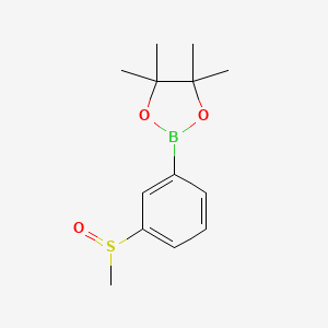 molecular formula C13H19BO3S B1430853 4,4,5,5-Tetramethyl-2-(3-(methylsulfinyl)phenyl)-1,3,2-dioxaborolane CAS No. 1416367-04-8