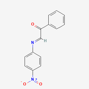 molecular formula C14H10N2O3 B14308567 Acetophenone, 2-[(p-nitrophenyl)imino]- CAS No. 113628-30-1