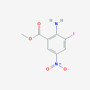 molecular formula C8H7IN2O4 B1430857 Methyl 2-amino-3-iodo-5-nitrobenzoate CAS No. 1427501-54-9