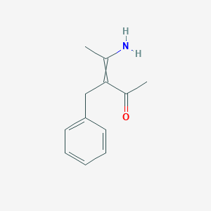 molecular formula C12H15NO B14308596 4-Amino-3-benzylpent-3-en-2-one CAS No. 113123-39-0