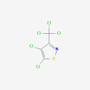 molecular formula C4Cl5NS B14308597 Isothiazole, 4,5-dichloro-3-(trichloromethyl)- CAS No. 118888-36-1