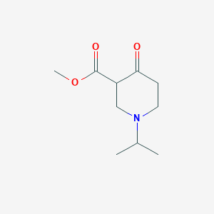 molecular formula C10H17NO3 B14308652 Methyl 4-oxo-1-(propan-2-yl)piperidine-3-carboxylate CAS No. 111303-43-6