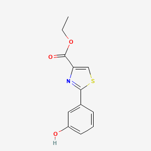 molecular formula C12H11NO3S B14308673 Ethyl 2-(3-hydroxyphenyl)-1,3-thiazole-4-carboxylate CAS No. 113334-59-1